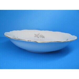 Hertel Jacob Bavaria Damask Gray Vintage 7 3/4" Soup Bowl VGC